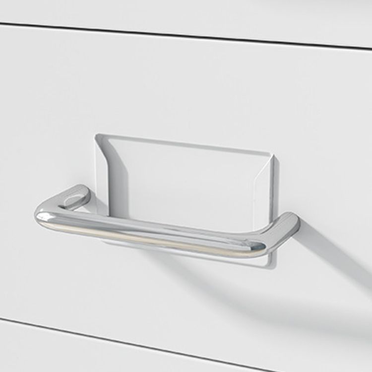 16" Wide Modern Vertical Mobile Filing Cabinet with Castors and Locking Drawers