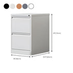 Modern Steel Vertical Filing Cabinet with Lock, Drawers & Self-Close Glides