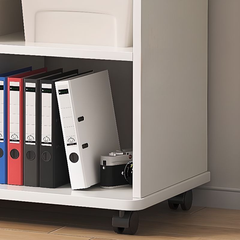 Horizontal Filing Cabinet/Vertical Filing Cabinet in Timber with Soft Close, Key Lock and Roller Wheels in a Casual Style, 2 Shelves/1 Shelf Included/Not Included