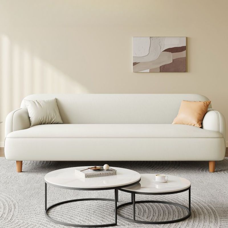 Off-White Standard Sofa/Loveseat with Armrest for Drawing Room