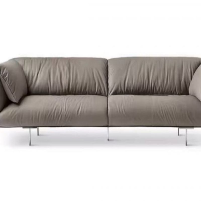 Modern Solid Color Scratch-defiant Standard Sofa/Loveseat/Single Sofa in Grey for 4/3/2-seater