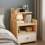 Simplistic Drawer Storage Nightstand with 1 Drawer, 2/3 Shelves, and Particle Board Wood Top