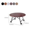 Trendy Folding Circular-shaped Bi-fold Table in Midnight Black with No Additional Durability and MDF Wood Top