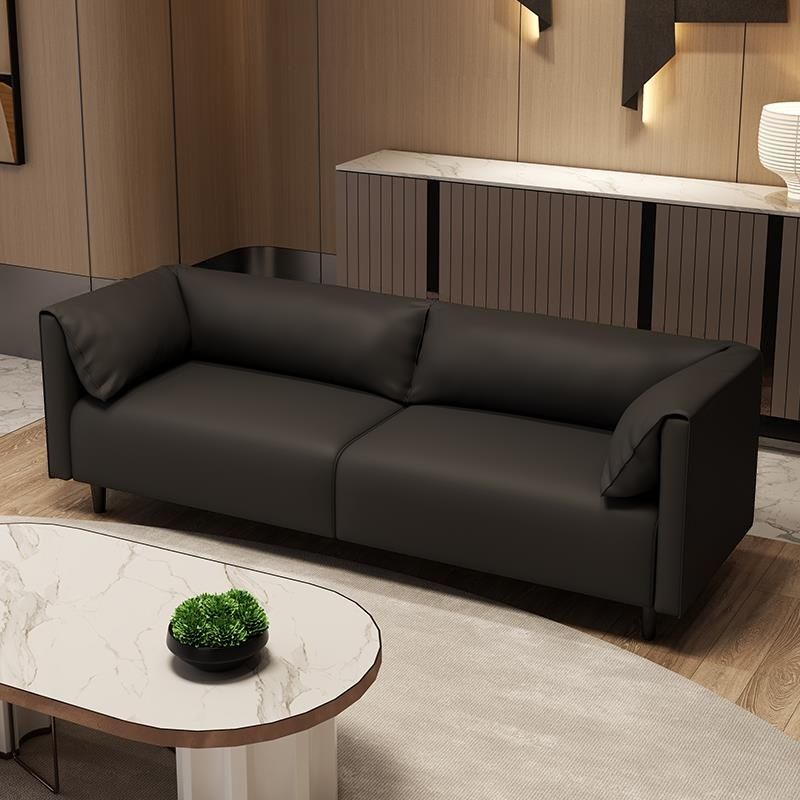 Modish Solid Color Scratch-durable/Water Resistant Loveseat in Gray/Emerald Green/Off-White, 2-seater