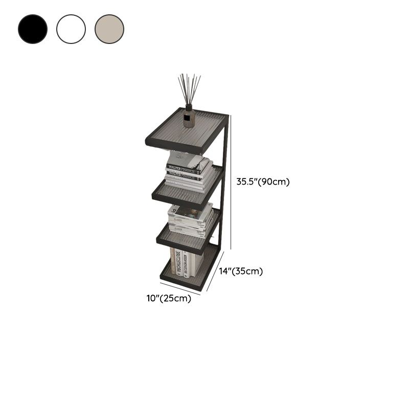 Minimalist Glass Nightstand with Steel Frame - Sleek Open Storage for Bedroom Essentials