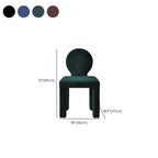 Modish Drawing Room Side Chair with Solid Back Panel, Upholstered in Ink/Sepia/Vermilion, Natural Wood Legs