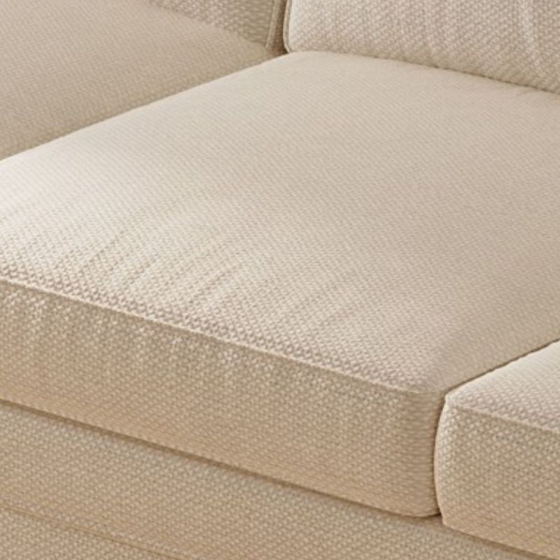 Drawing Room Standard Sofa in Light Gray/Navy Blue/Off-White with Armrest