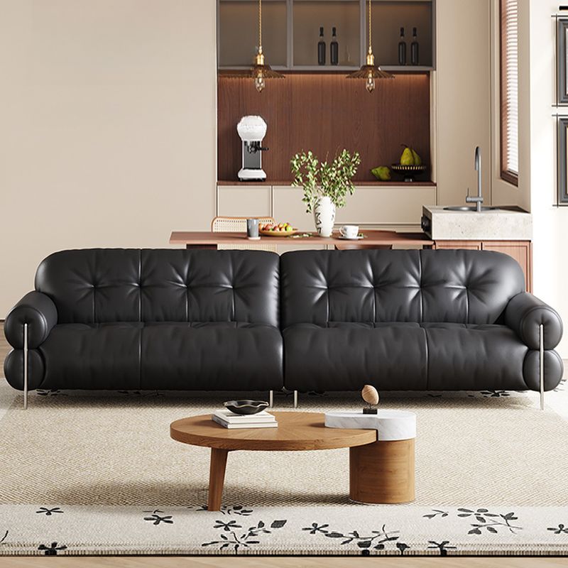 Contemporary Modern Ink Water Resistant Solid Color Standard Sofa for 2 People