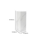 Square Marble Pattern Stone Display Table with Unfinished Finish, 30 to 39 in/20 to 29 in/40 in & above Height, Up to 19 in Size