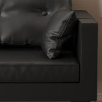 Standard Sofa in Synthetic Leather with Jade Green/Auburn/Beige Upholstery and Arm