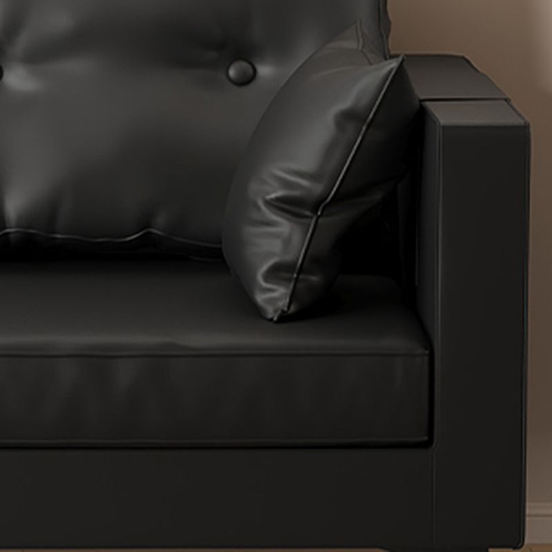 Standard Sofa in Synthetic Leather with Jade Green/Auburn/Beige Upholstery and Arm