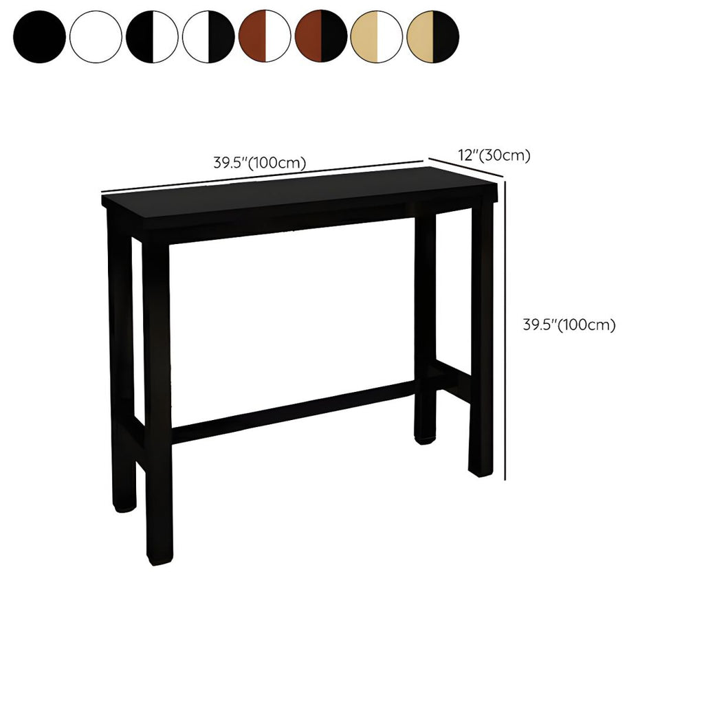 Sleek Modern Armless Bar Stool Set with Footrest - Stylish Seating for Your Home Bar