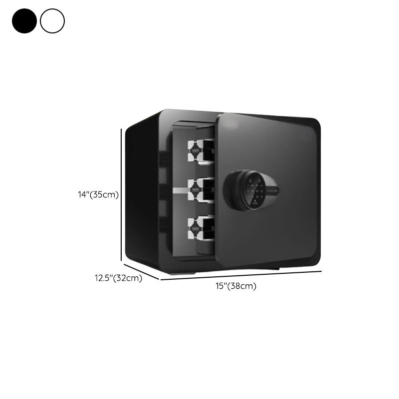 Steel Security Safe with Battery, Pry Resistant, Lockable, and Shelves Included