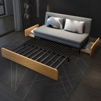 High Wear Resistance Armless Sofa Bed 32.68"H Fabric Tight Back Sofa Bed