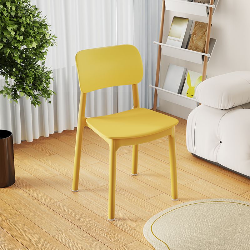 Art Deco Parlor Side Chair with Ventilated Back, Ink/Dark Gray/White Synthetic Material Legs, Pile-upon-able, and Foot Pads