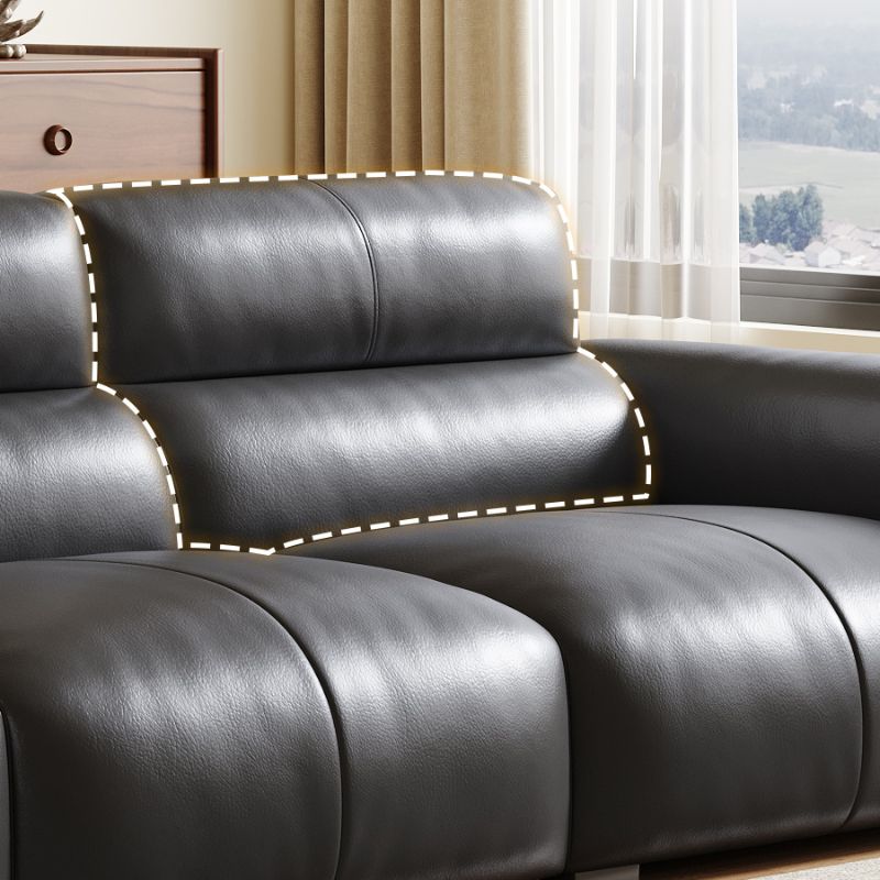Contemporary Modern Solid Color Water Resistant Standard Sofa in Ink for 3/4-seater/Seats 1