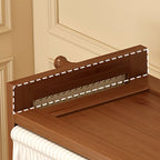 Art Deco Bambusa Rectangle Brown Shoe Rack with 6 Shelves for 11-20 Pairs in Drawing Room