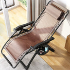 Solid Color Arm Recliner in Midnight Black/Tan with Space-saving Alloy Frame, Standard Base, Cupholder, and Removable Back