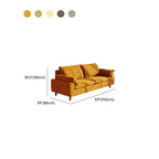 Trendy Stain Resistant Loveseat in Flannel with Butter Color/Light Blue/Beige Upholstery, Seats 2 with Receptacle Storage and Slipcover
