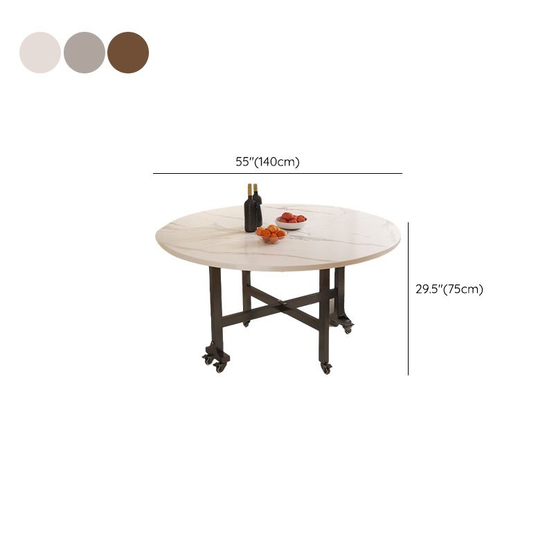 Trendy Folding Circular-shaped Foldable Banquet Table with Rust Resistant Laminate Top