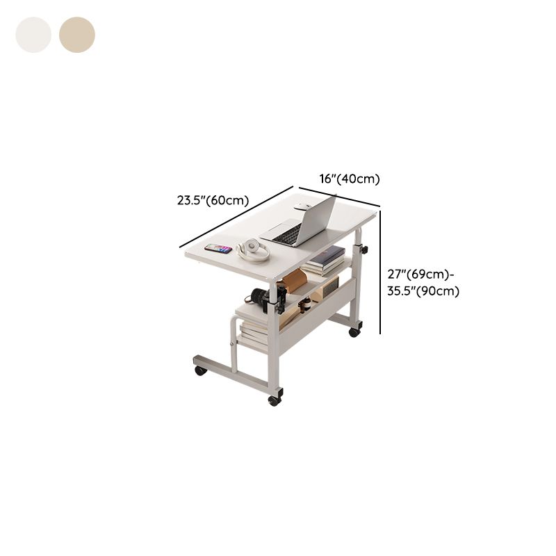 Trendy Engineered Wood Laptop Cart with Flexible Height and Casters