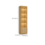 Multi-shelf Modern & Contemporary Style Wood Hutch Cabinet for Living Room