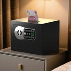 Steel Security Safe with Battery, Lockable and Keys Included