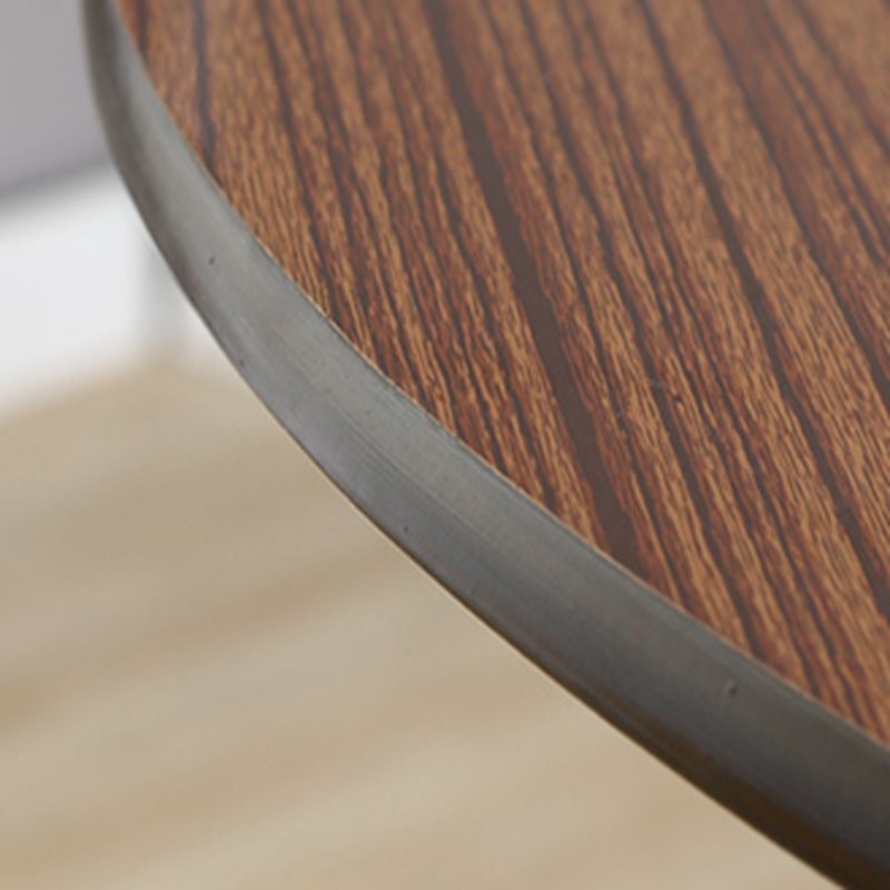 Veneer Dining Table with Crossed Legs, Leaf Included, Scratch-proof, Foldable, Seating for 4/2-seater