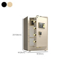 Steel Security Safe with Battery, Pry Resistant, Keys, Interior Lining, and Shelves