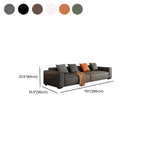 Drawing Room Standard Sofa in Dark Gray/Coffee/Off-White with Armrest and 4 Pillows