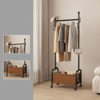 Modern Simple Style Hall Rack with Receptacle Storage, 1 Shelf, Iron Frame, and Alloy Hook