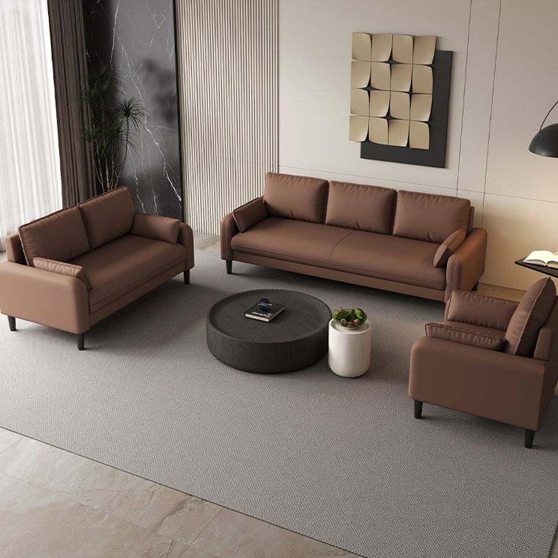 Trendy Water Resistant Standard Sofa/Loveseat/Single Sofa with Pillow Back in Dark Gray/White/Olive Green, Arm Included, Seats 3/2 People/1 Person with 2 Pillows