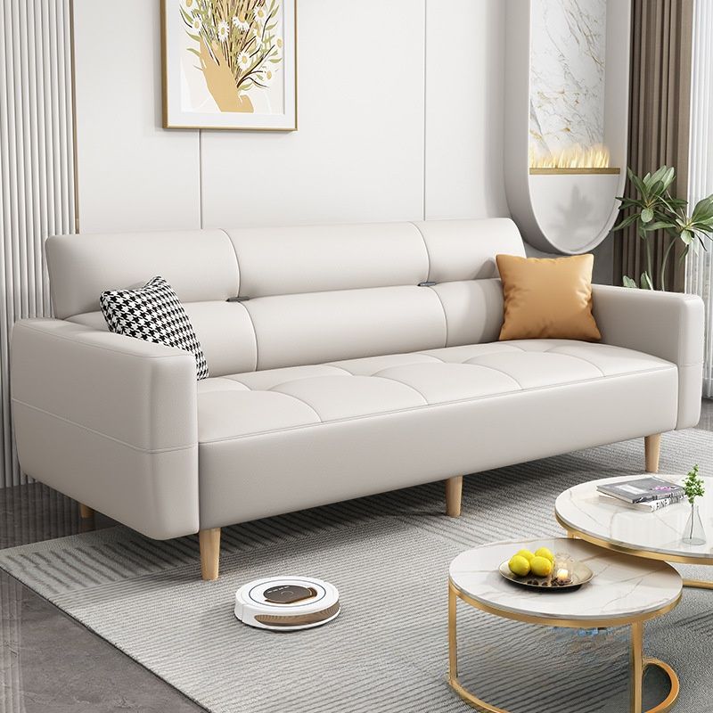 Damp-proof King Size/Full XL Size/Twin XL Size Tufted Convertible Sofa Daybed 2 Seater with Pillow, Square Arm & Tufted Back