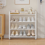 Art Deco Alloy Rectangle Shoe Rack with 6 Shelves for 11-20 Pairs in Drawing Room