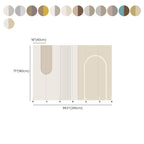 Indoor Opaque Folding Natural Wood Temporary Wall Panels with 6 Panels, Double Sided Print, and Self-supporting Design