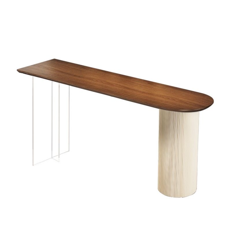 Pub Table in Rosa Pine with Auburn Finish and Asymmetrical Shape