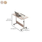 Trendy Engineered Wood Laptop Cart with Flexible Height, Casters, and Shelves