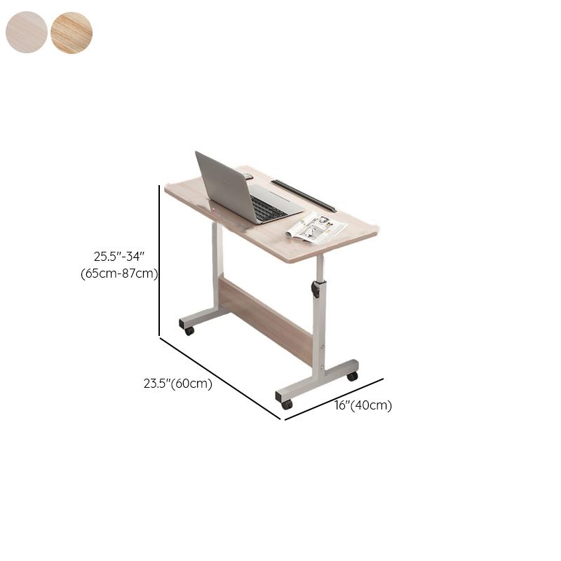 Trendy Engineered Wood Laptop Cart with Flexible Height, Casters, and Shelves