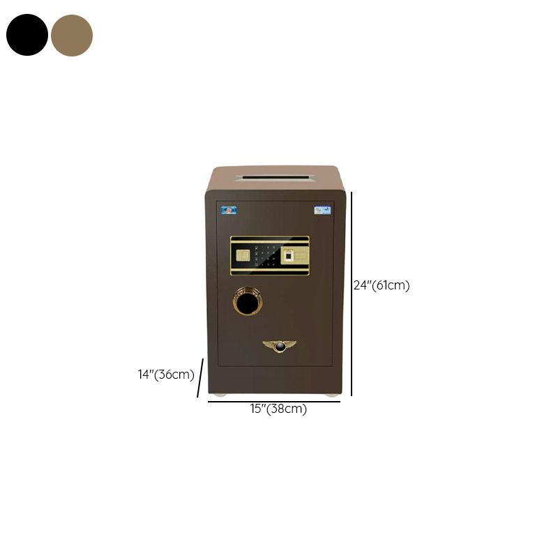 Steel Security Safe with Battery, Pry Resistant, Lockable with Keys and Interior