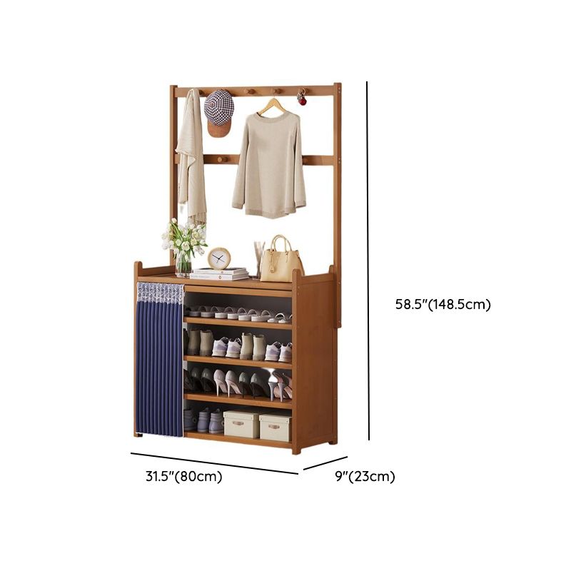 Art Deco Bambusa Rectangle Shoe Rack with 3/4/7 Shelves for 11-40+ Pairs in Drawing Room