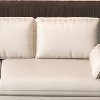 Tear Resistant Loveseat in Gray/Navy Blue/Amber Color with Arm