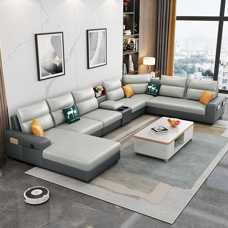 Living Room Modular Sofa in Modern Style Minimalist Corner Sofa with Armrests