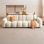 Standard Sofa in Rose/Off-White/Amber Color Flannel with Armrest