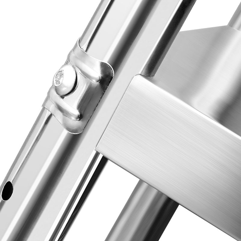 Silver Contemporary Standard Baker's Rack with Steel Frame and Metal Shelves