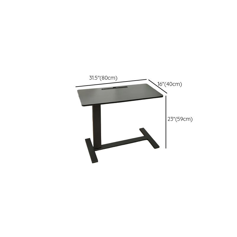 Trendy Manufactured Wood Laptop Cart with Pop Up Lifting Casters and Tilt