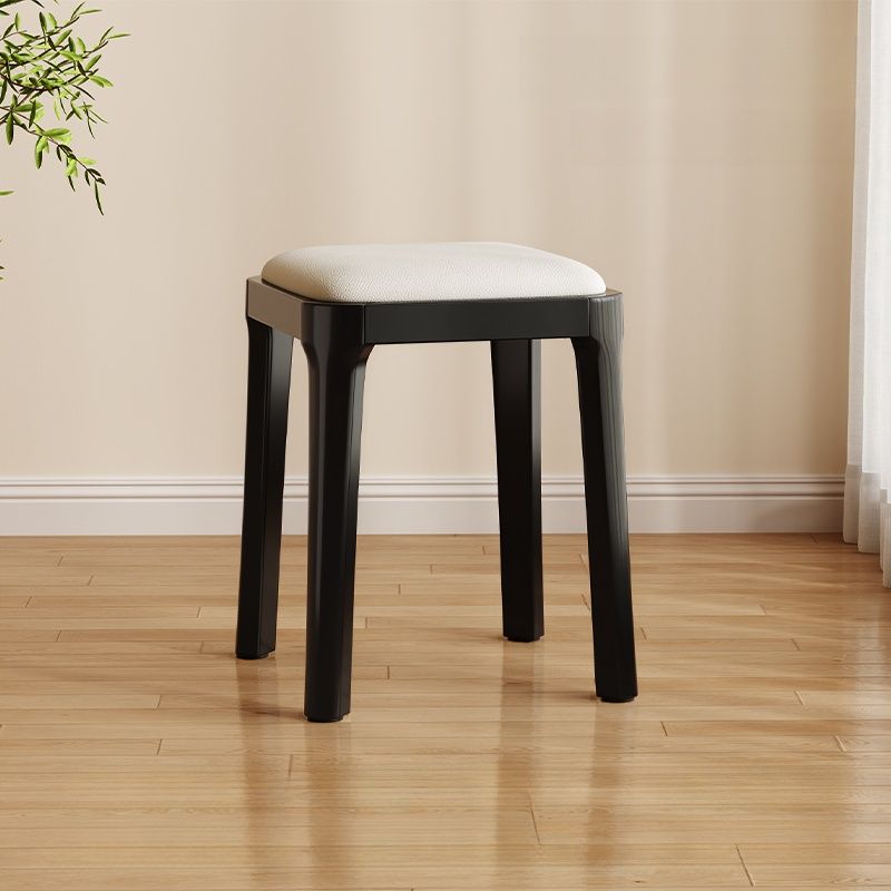 Modish Square Solid Color Standard Ottoman in Pu Leather