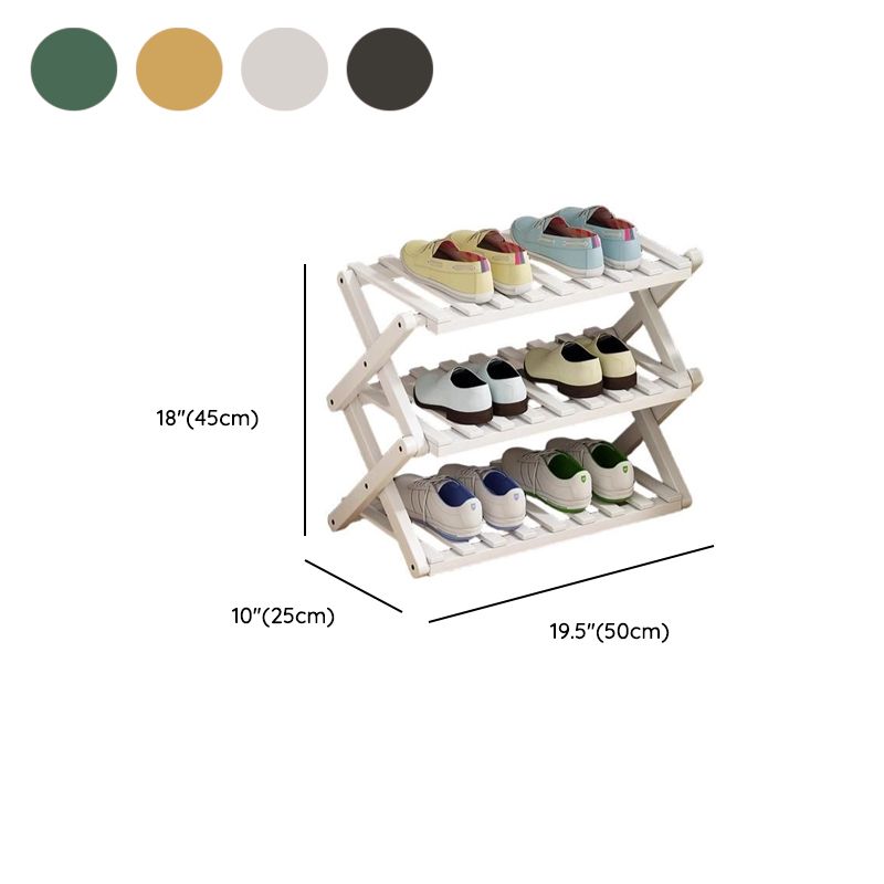 Art Deco Bambusa X-Shape Shoe Rack with 4/5/3 Shelves for 1-20 Pairs in Drawing Room