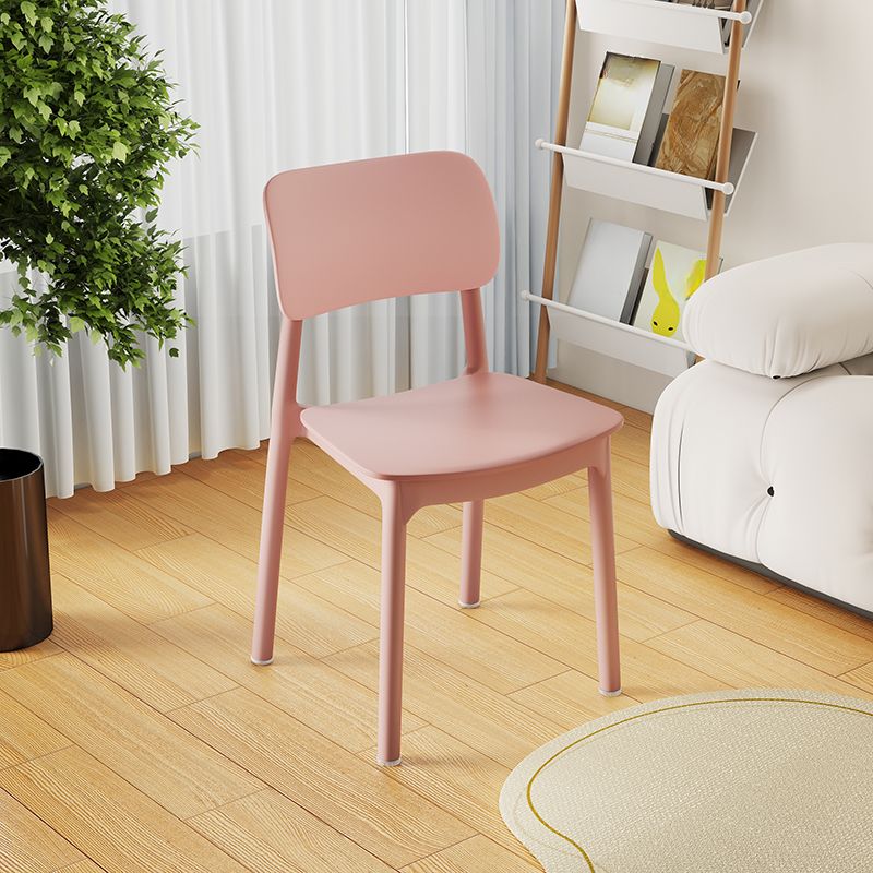 Art Deco Parlor Side Chair with Ventilated Back, Ink/Dark Gray/White Synthetic Material Legs, Pile-upon-able, and Foot Pads