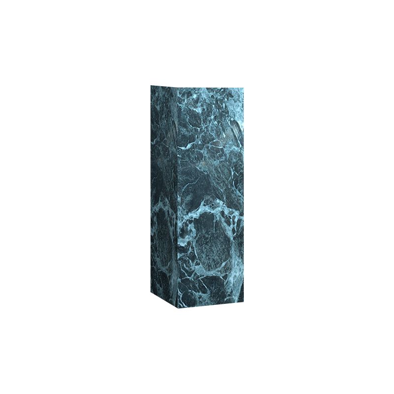 Green Square Marble Pattern Stone Display Table, 30 to 39 in/20 to 29 in Height, Unfinished, Up to 19 in Size