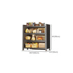 Storm Gray Microwave Shelf Cabinet with Metal Countertop, Self-supporting
